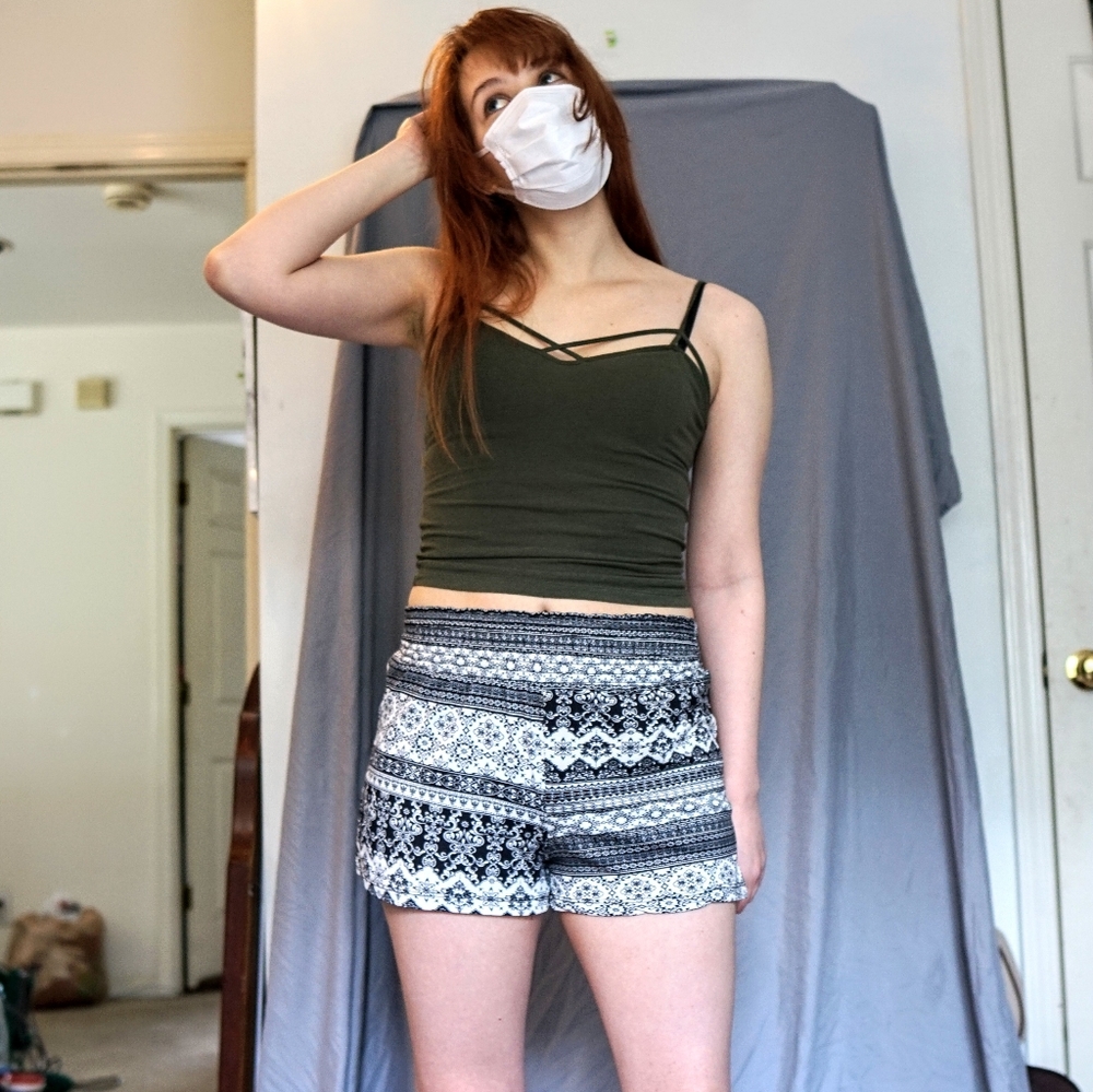 High Waist Ornated Summer Shorts